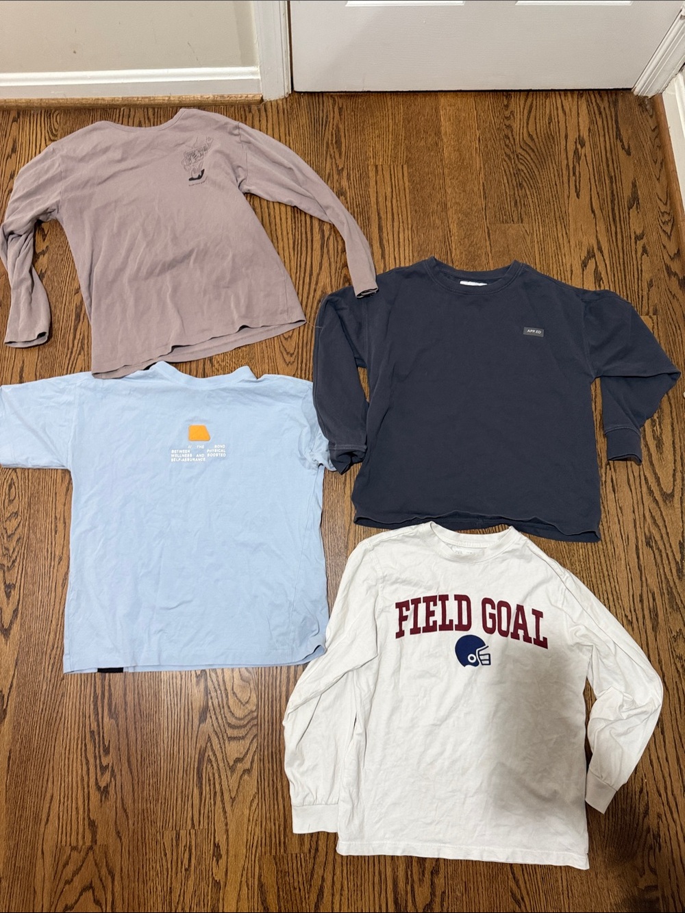 4 Zara boys t shirts 3 long sleeve all size 11-12 barely worn